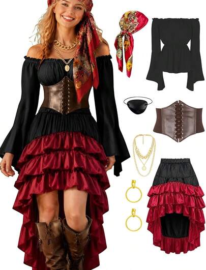 Costume Women Outfits Renaissance Halloween Costume | Also Dress Up Steampunk / Renaissance/ Costume