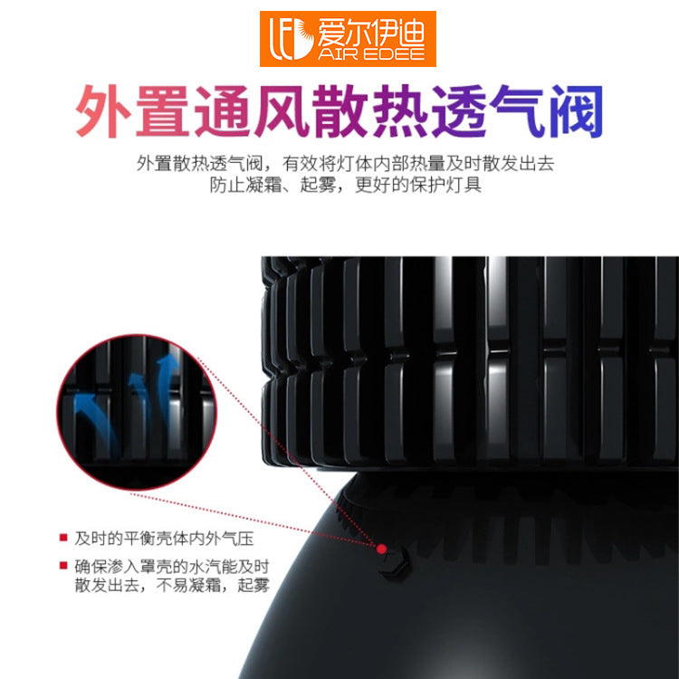 led鳍片工矿灯厂房车间照明灯100w150w工业吊灯仓库球馆灯灯具