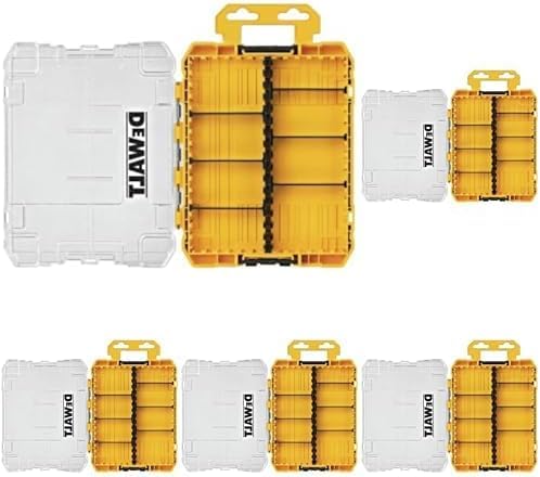 DEWALT Tool Box, Medium 8-Compartments Small Parts Organizer, Portable Tough Case Screw Organizer Toolbox with Customazible Dividers (DWAN2190)