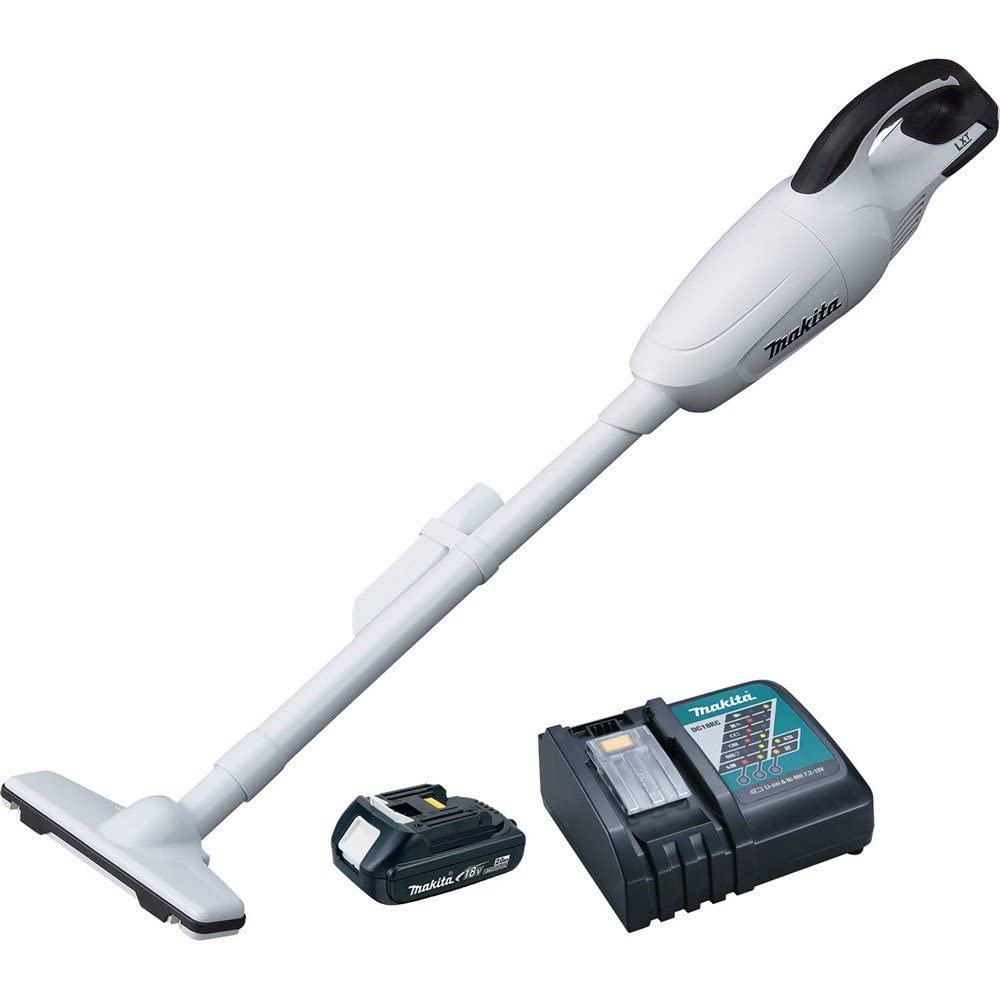 Makita XLC02ZW 18V LXT Lithium-Ion Compact Cordless Vacuum, Tool Only, White