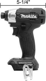 Makita XDT18ZB 18V LXT Lithium-Ion Sub-Compact Brushless Cordless Impact Driver, Tool Only, Black