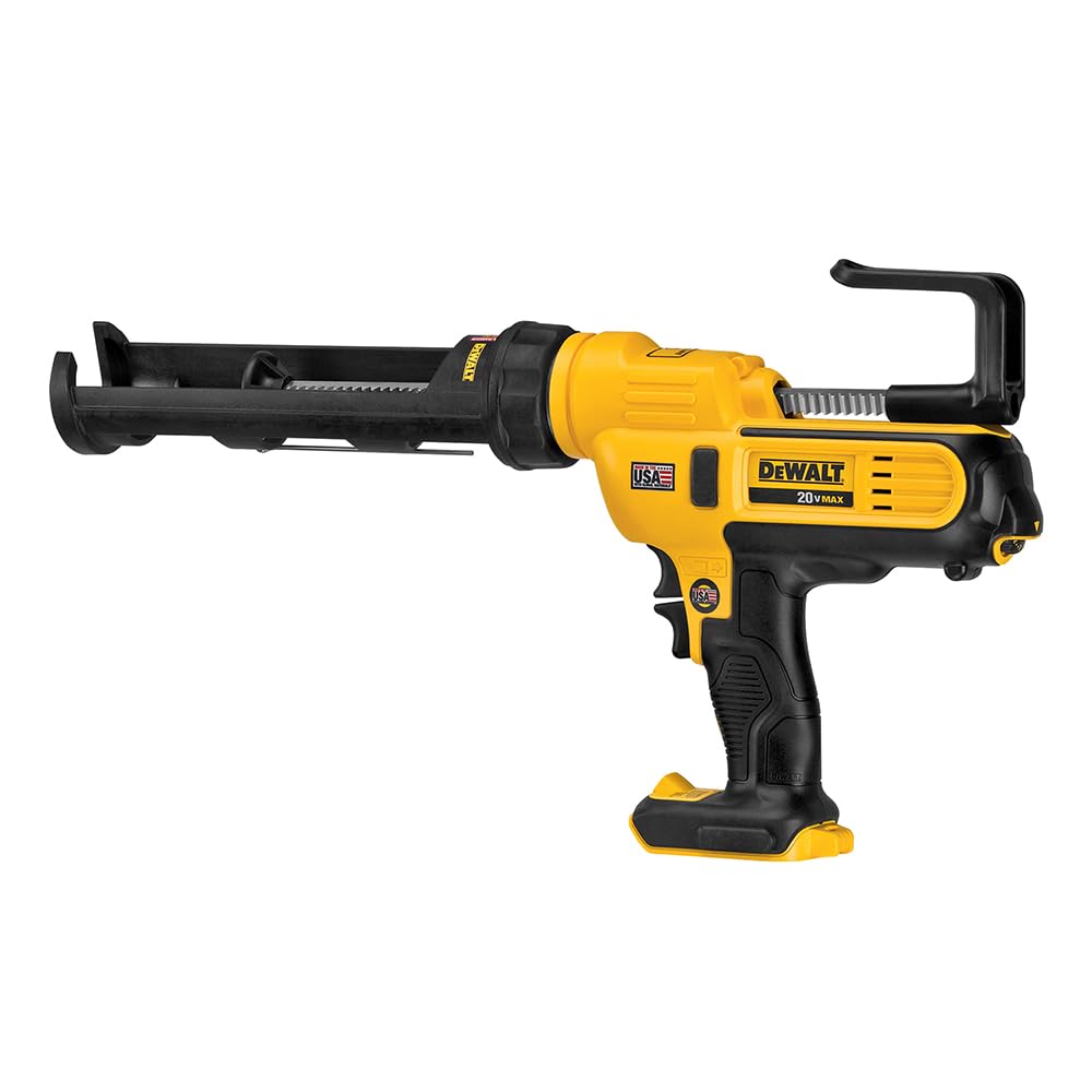 DEWALT 20V MAX Caulking Gun, Cordless, 10oz, Variable Speed Trigger, Interchangeable Canister Trays, Bare Tool Only (DCE560B)