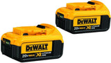 DEWALT 20V MAX* XR Battery, 4.0-Ah, 2-Pack (DCB204-2), Black