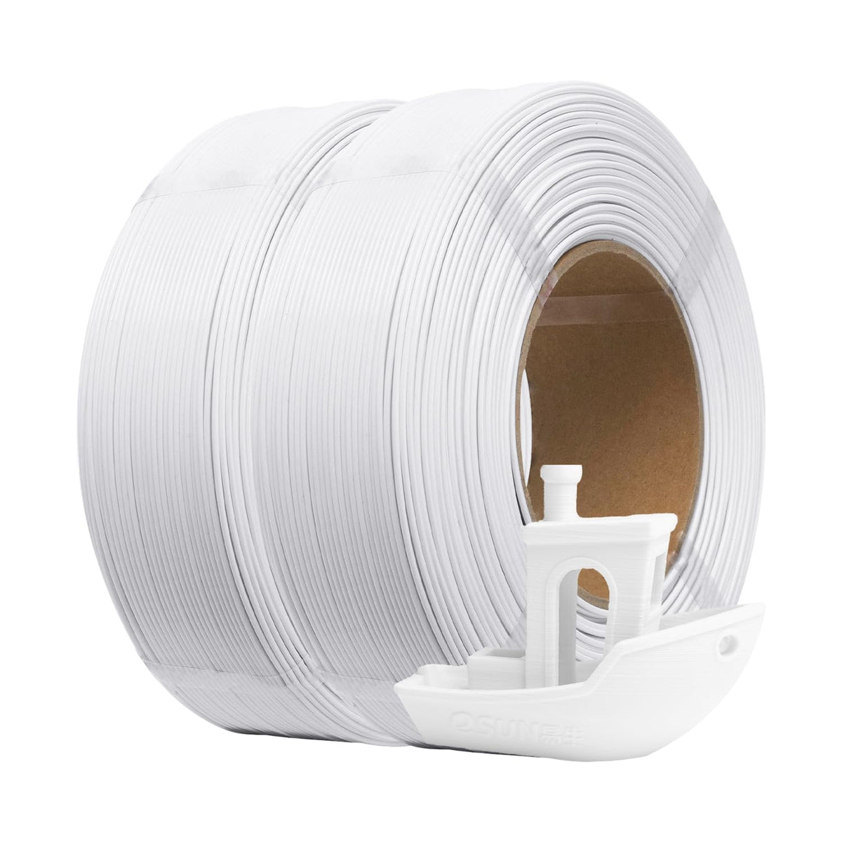 eSUN PLA+ Refilament 1.75mm, 3D Printer Refill PLA Plus, 1KG per Roll, 4 Rolls Spoolless 3D Printing Filament for 3D Printers, Black
