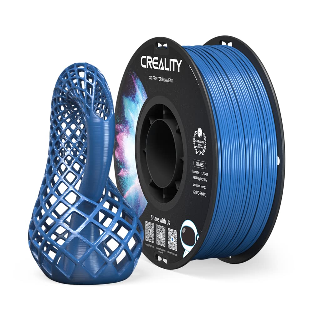 Creality ABS Filament 1.75mm Black 4 kg, 3D Printer Filament Bundle, Excellent Resistance, Odorless Non-Toxic, Stability, Tough, 4 Pack(8.8 lbs) (Black 4-Pack)