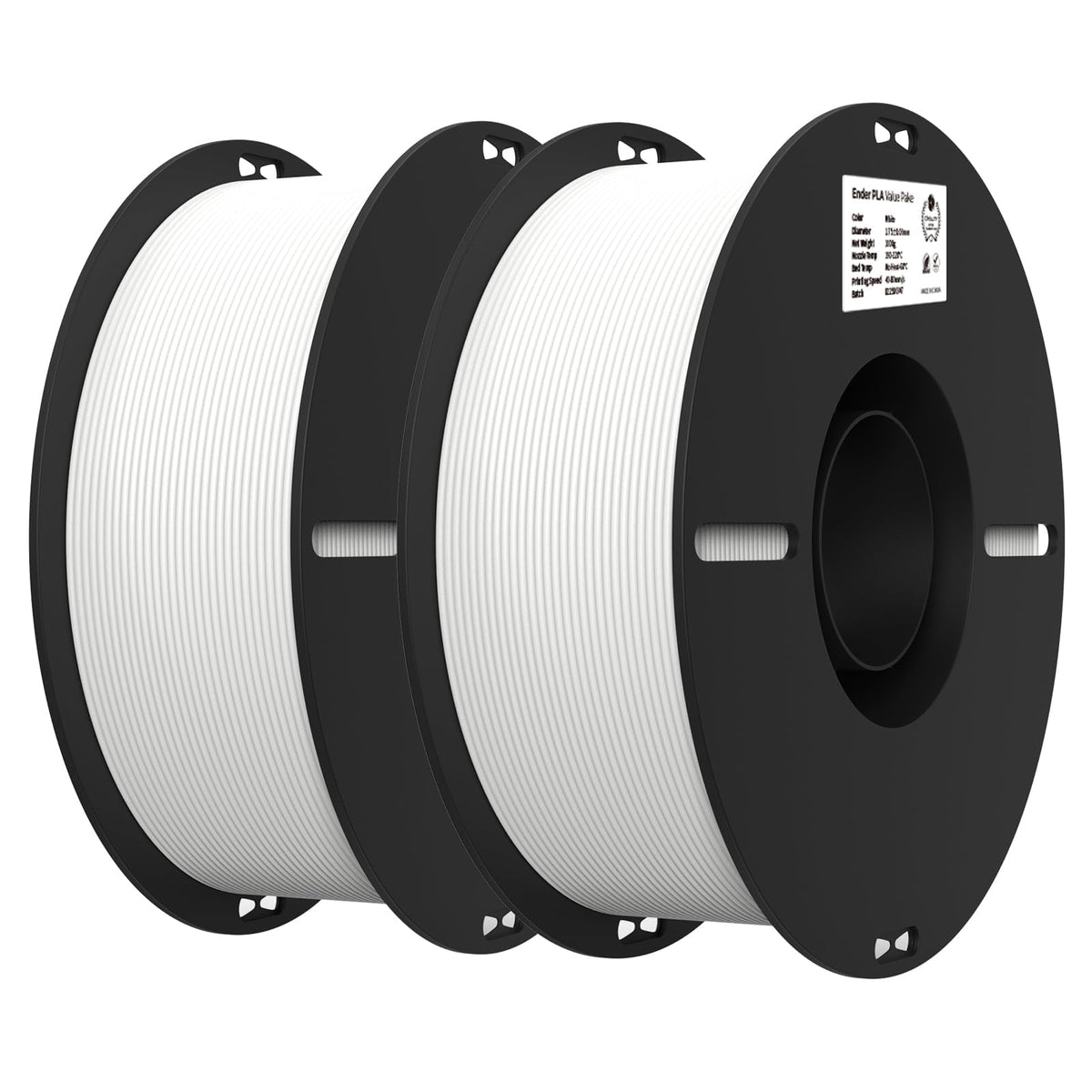 Creality 3D Printer Filament 1.75mm 4KG, PLA Filament Bulk +/- 0.02mm, 4 Pack 1kg Spool(2.2lbs) 3D Printing Filament Fits for Most FDM 3D Printers, Black White Blue Red