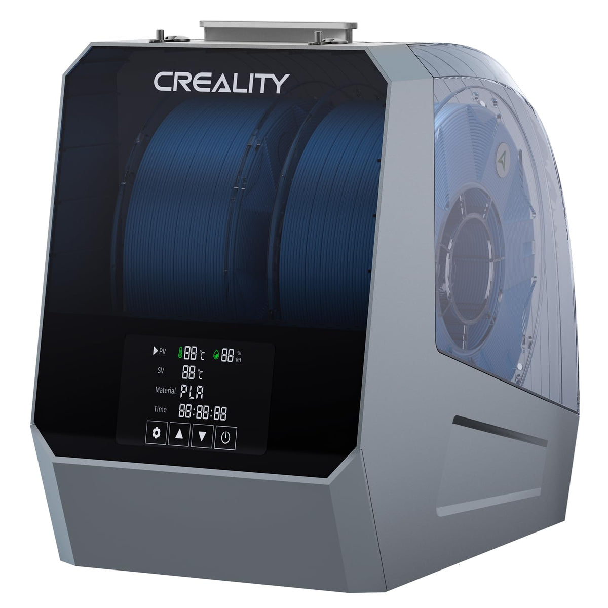 Creality Filament Dryer Box 4 Spools, Space Pi X4 Filament Storage Box, 200W PTC Heats Up to 85°C, Dual Heating Chambers, Fast Drying & Moisture-Free Storage, for PLA, PETG, TPU, ABS