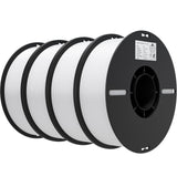Creality 3D Printer Filament 1.75mm 4KG, PLA Filament Bulk +/- 0.02mm, 4 Pack 1kg Spool(2.2lbs) 3D Printing Filament Fits for Most FDM 3D Printers, Black White Blue Red
