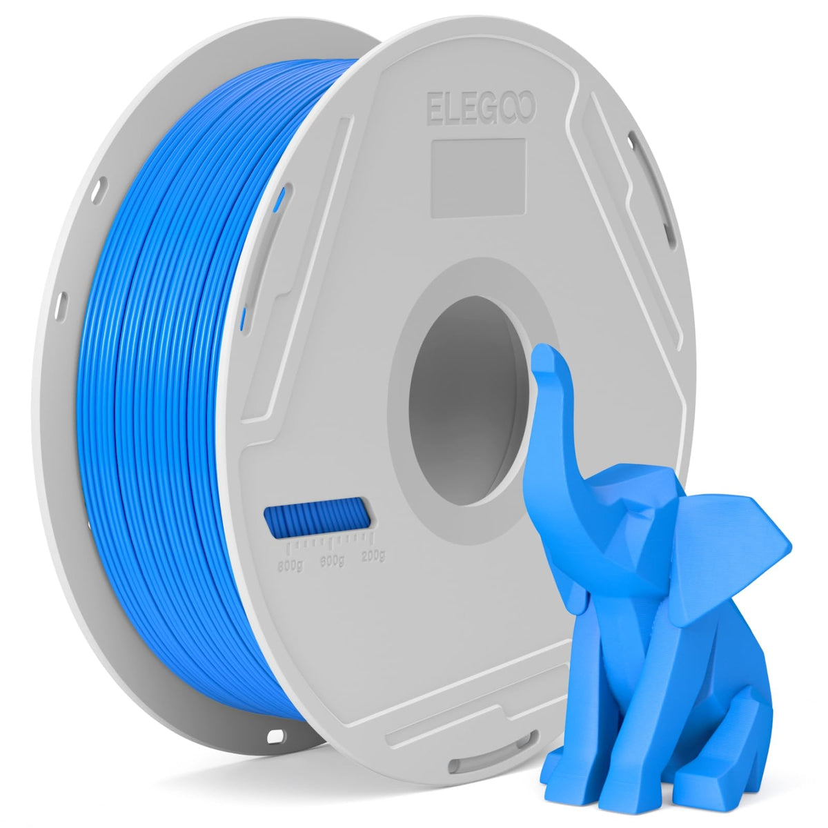 ELEGOO PLA Basic Refill Filament 1.75mm Bundle 4KG, 3D Printer Filament No Spool for Reusable Spool Refilling Dimensional Accuracy +/- 0.02mm, 4pcs 1kg Spool(2.2lbs) Black, White, Red, Cobalt Blue