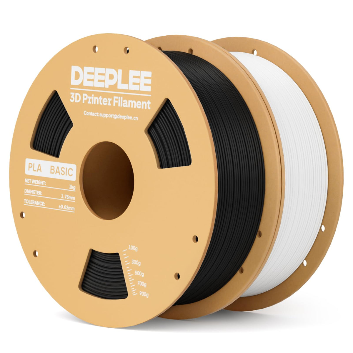 PLA Basic 1.75mm 3D Printer Filament, 3D Printing Filament with Dimensional Accuracy +/- 0.02 mm, Neatly Wound, No Clogging, Best for Beginners, Fits for Most FDM 3D Printers 4KG Black