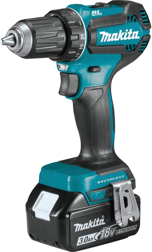 Makita XFD131 18V LXT® Lithium-Ion Brushless Cordless 1/2" Driver-Drill Kit (3.0Ah), Variable Speed