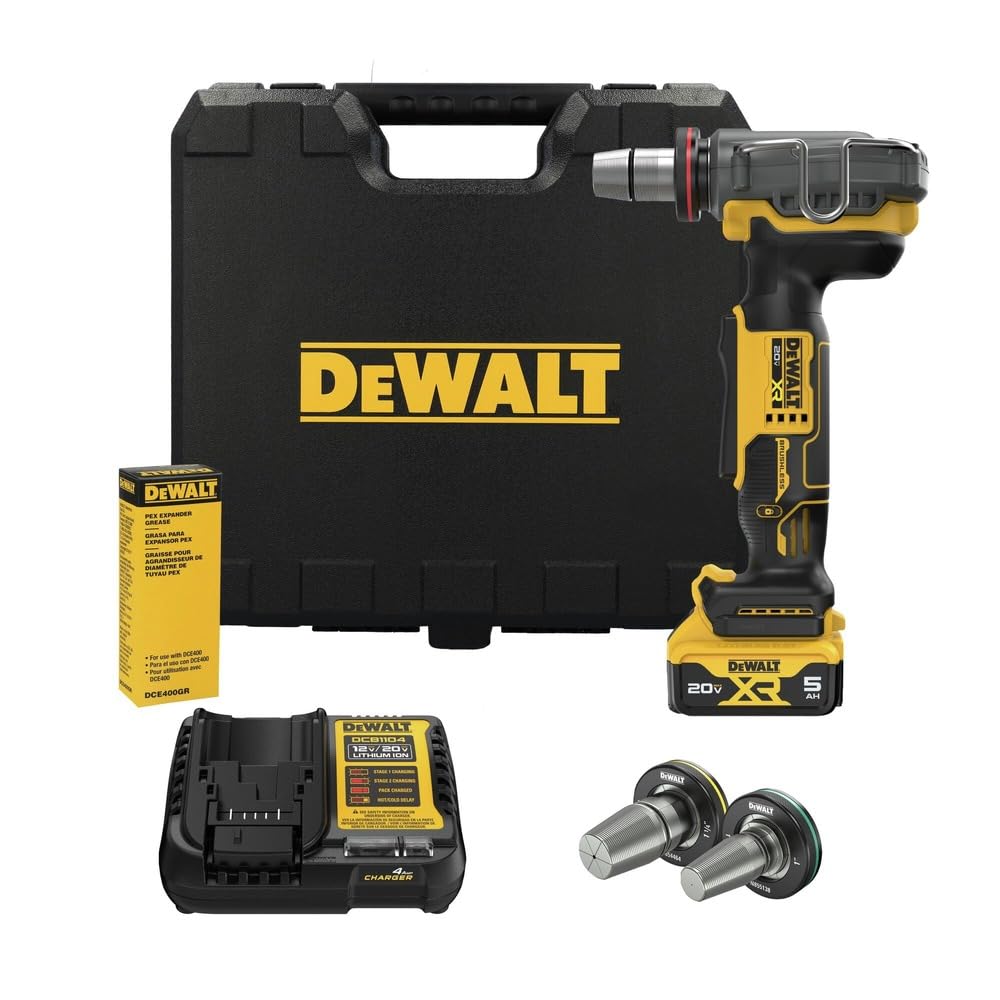 DEWALT 20V MAX XR PEX Expander Tool, 3/8" to 1-1/2" Expansion, Bare Tool Only (DCE410B)