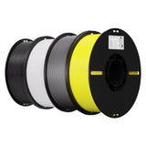 Creality 3D Printer Filament 1.75mm 4KG, PLA Filament Bulk +/- 0.02mm, 4 Pack 1kg Spool(2.2lbs) 3D Printing Filament Fits for Most FDM 3D Printers, Black White Blue Red
