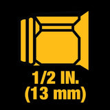 DEWALT 20V MAX Cordless Impact Wrench with Hog Ring Anvil, Brushless High Torque 1/2 Impact Gun, 4-Mode Speed, Includes Battery, Charger and Kit Bag (DCF900P1)