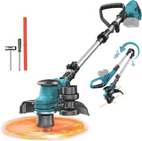 Cordless String Trimmer Compatible with Makita 18V (Tool Only), Weed Eater with Brushless Motor & Battery Level Display, 3 in 1 Electric Weed Wacker/Edger Trimmer/Lawn Mower for Yard Garden, Blue