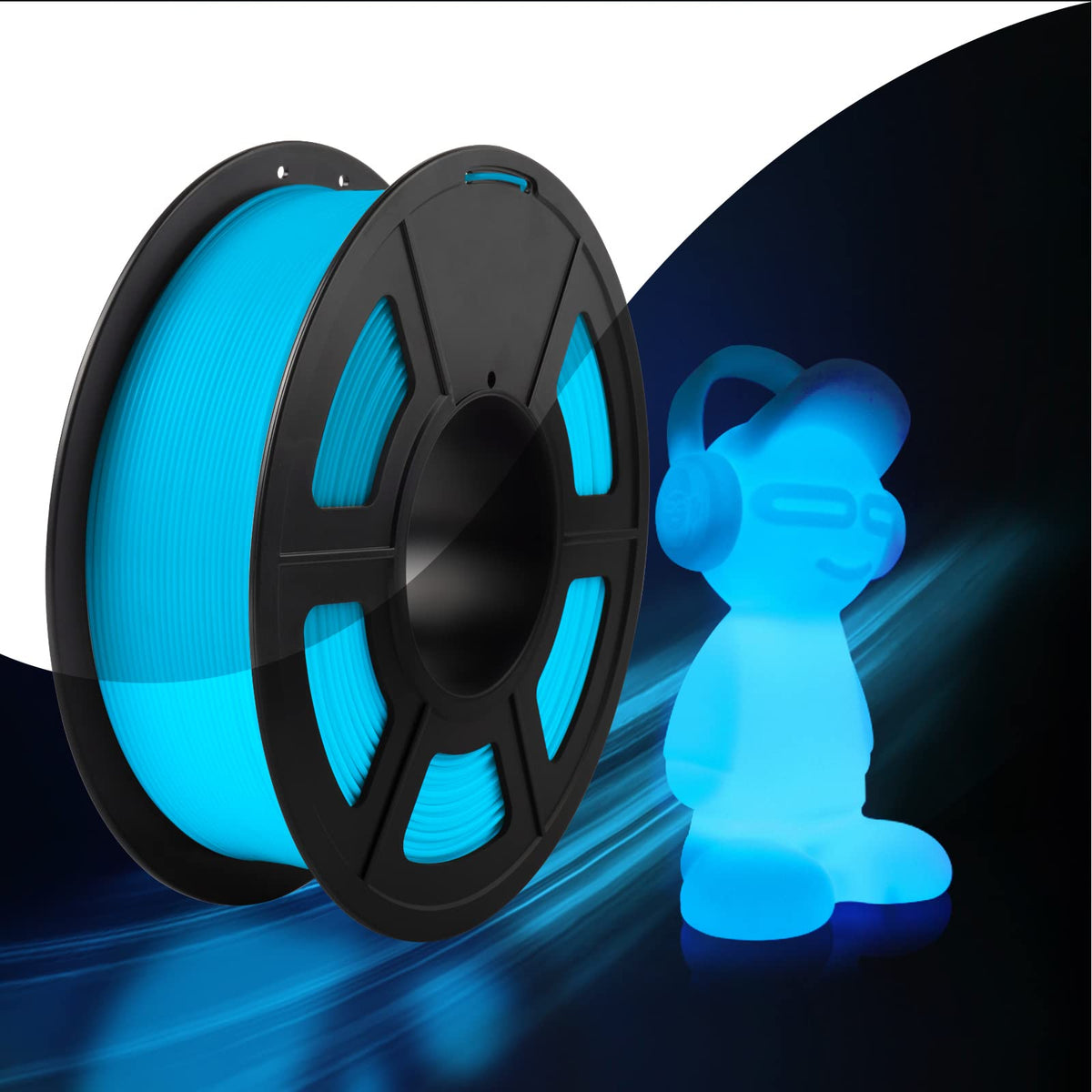 SUNLU 3D Printer Filament Bundle PLA Filament 1.75mm, Individually Vacuum Packed, 0.25kg per Spool, 2kg in Total, 8 Pack, Black+Bone White+Grey+Brown+Red+Blue+Olive Green+Wood