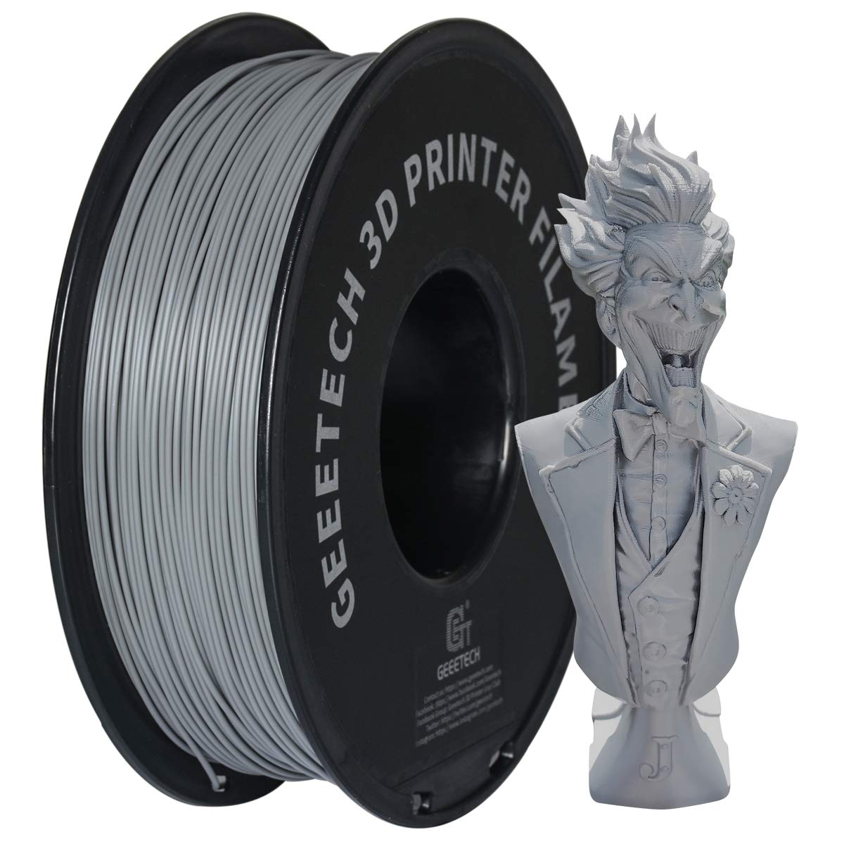GEEETECH 6KG 3D Printer Filament Bundle - Black PLA Filament 1.75mm ±0.02mm (6 Spools, 1KG Each) - High Precision, Low Warping, 3D Printing Filament Fits Most FDM 3D Printers