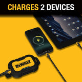 DEWALT Heavy Duty Portable Charger, Power Bank, Travel Worksite 10,000 mAh Battery Pack with USB-C Port for iPhone 17/16 Plus Pro Max, iPhone 15/14/13, Samsung Galaxy