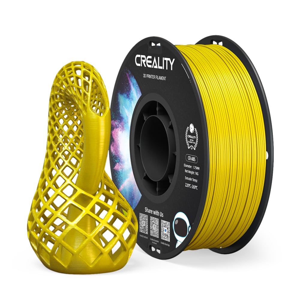 Creality ABS Filament 1.75mm Black 4 kg, 3D Printer Filament Bundle, Excellent Resistance, Odorless Non-Toxic, Stability, Tough, 4 Pack(8.8 lbs) (Black 4-Pack)