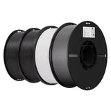 Creality 3D Printer Filament 1.75mm 4KG, PLA Filament Bulk +/- 0.02mm, 4 Pack 1kg Spool(2.2lbs) 3D Printing Filament Fits for Most FDM 3D Printers, Black White Blue Red