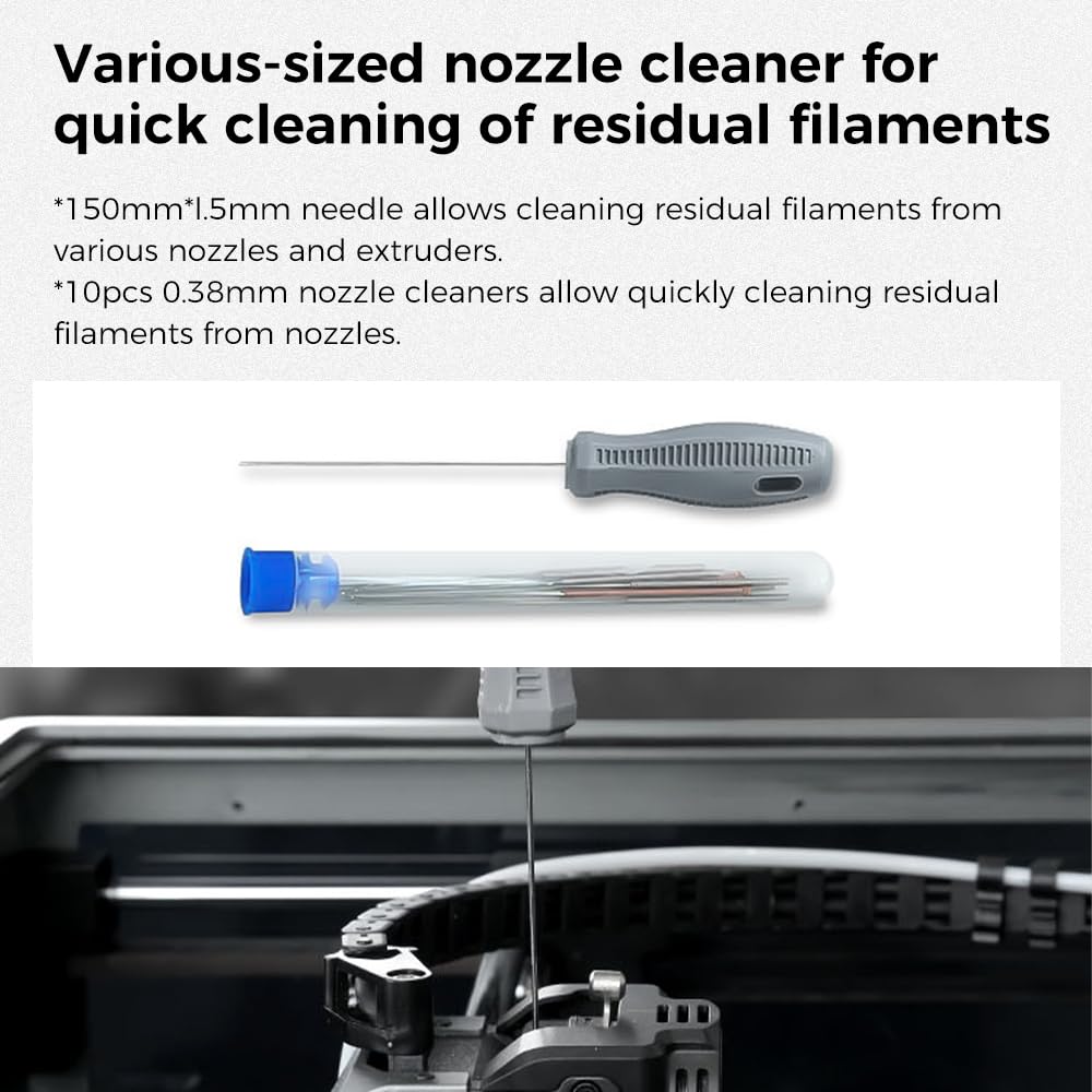 Creality 3D Printer Tools Kit, 74 Pcs 3D Printing Tool Wrap Kit Assembly/Removal/Finishing/Deburring/Filament Cutting/Nozzle Cleaning/Printing Model Tool, 3D Printer Accessories for All FDM Printers