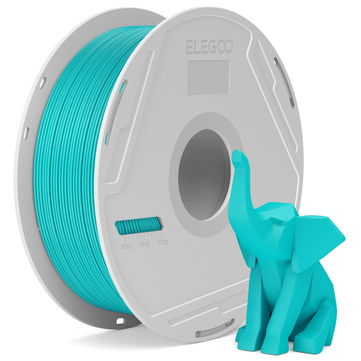 ELEGOO PLA Basic Refill Filament 1.75mm Bundle 4KG, 3D Printer Filament No Spool for Reusable Spool Refilling Dimensional Accuracy +/- 0.02mm, 4pcs 1kg Spool(2.2lbs) Black, White, Red, Cobalt Blue