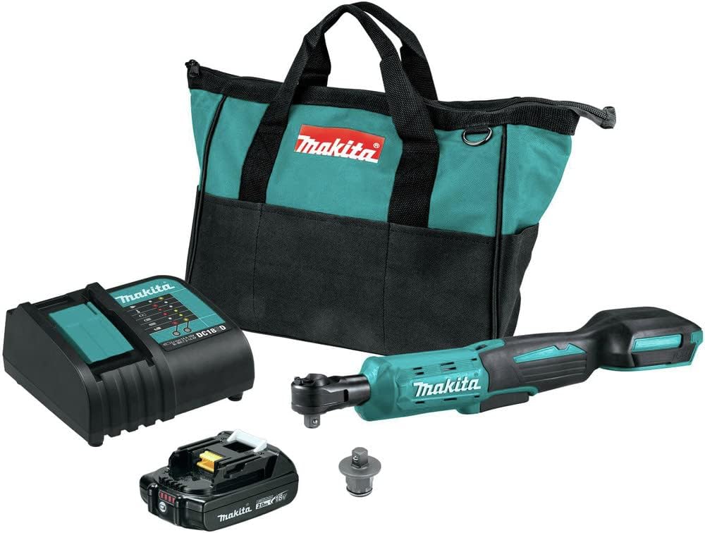Makita XRW01SR1 18V LXT® Lithium-Ion Cordless 3/8" / 1/4" Sq. Drive Ratchet Kit (2.0Ah)