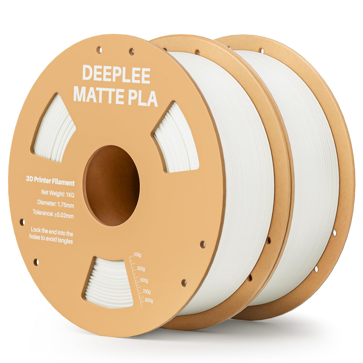 Matte PLA Filament 1.75mm, 3D Printer Filament Dimensional Accuracy +/- 0.02mm, No Clogging, Higher Toughness, Cardboard Spool 3D Filament, 4 Pack Black