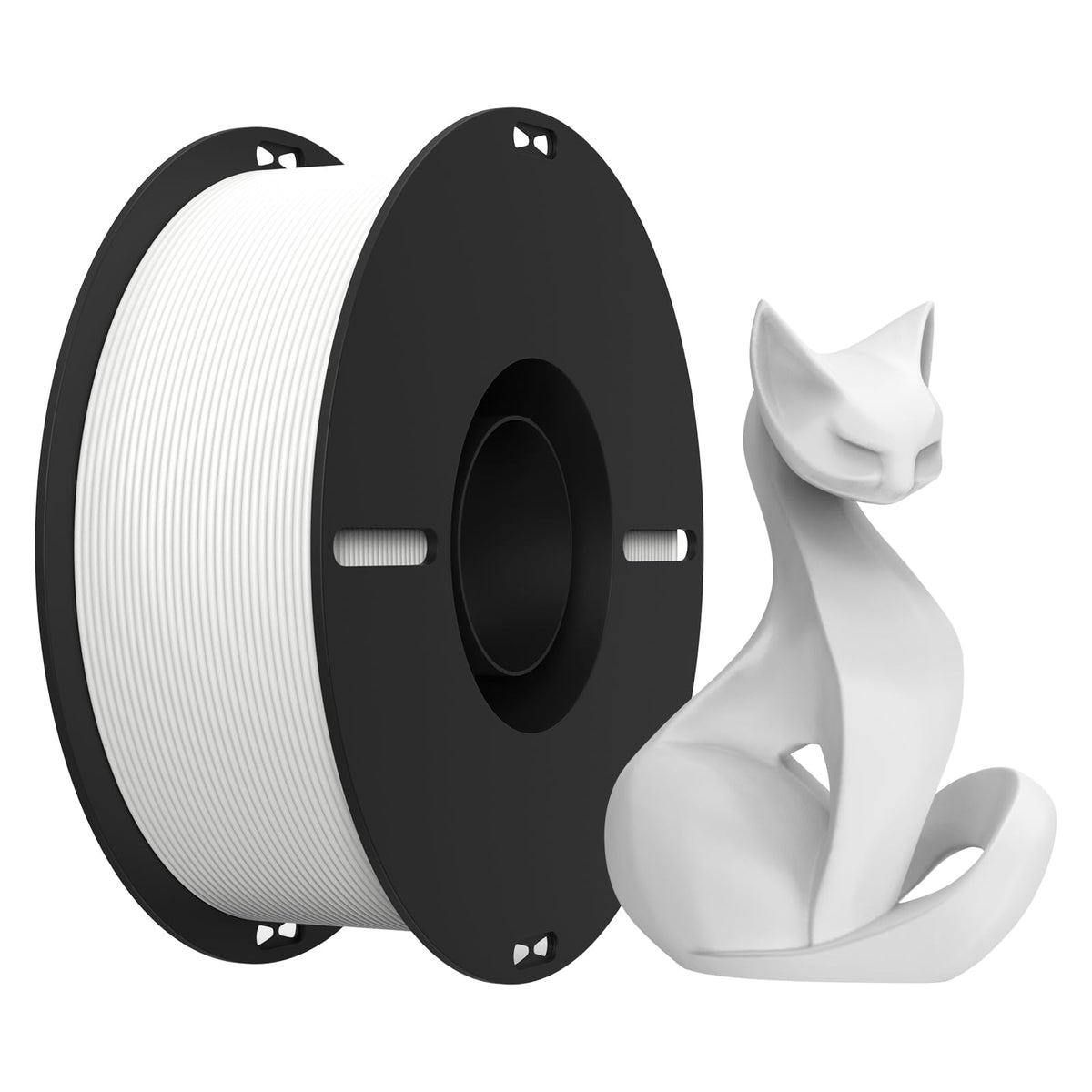 Creality 3D Printer Filament 1.75mm 4KG, PLA Filament Bulk +/- 0.02mm, 4 Pack 1kg Spool(2.2lbs) 3D Printing Filament Fits for Most FDM 3D Printers, 4 White