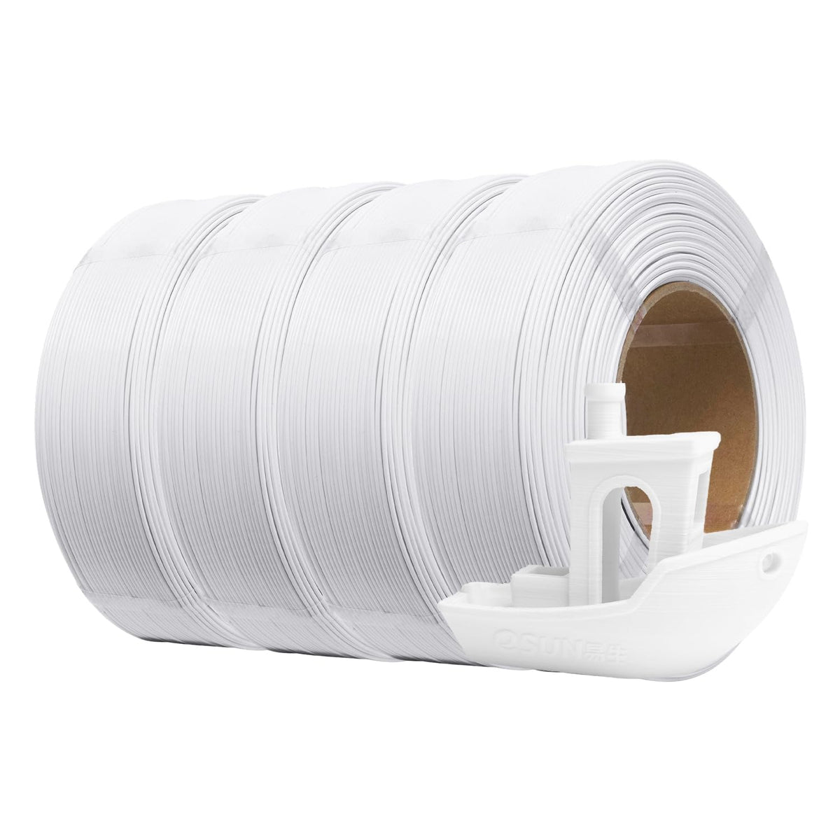 eSUN PLA+ Refilament 1.75mm, 3D Printer Refill PLA Plus, 1KG per Roll, 4 Rolls Spoolless 3D Printing Filament for 3D Printers, Black