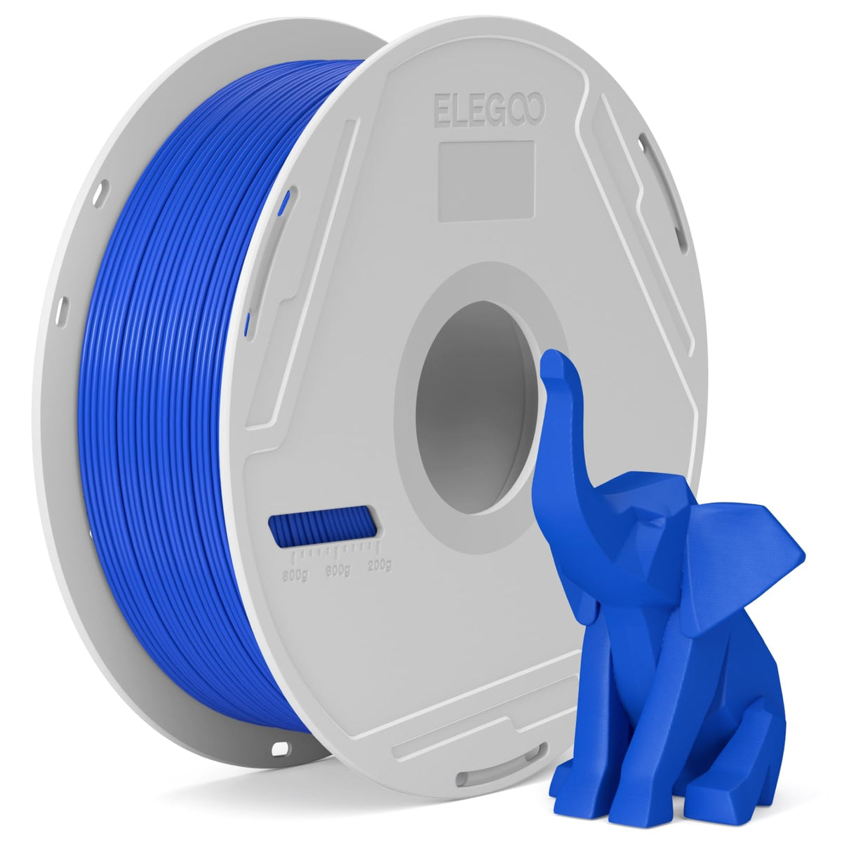 ELEGOO PLA Basic Refill Filament 1.75mm Bundle 4KG, 3D Printer Filament No Spool for Reusable Spool Refilling Dimensional Accuracy +/- 0.02mm, 4pcs 1kg Spool(2.2lbs) Black, White, Red, Cobalt Blue