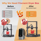 2026 New Creality Space PI Filament Dryer-Christmas Gifts, 3D Printer Filament Dryer Box with 360° Heating, Upgraded Filament Dehydrator Storage Box Support Nylon ABS PETG PLA TPU 1.75/2.85mm