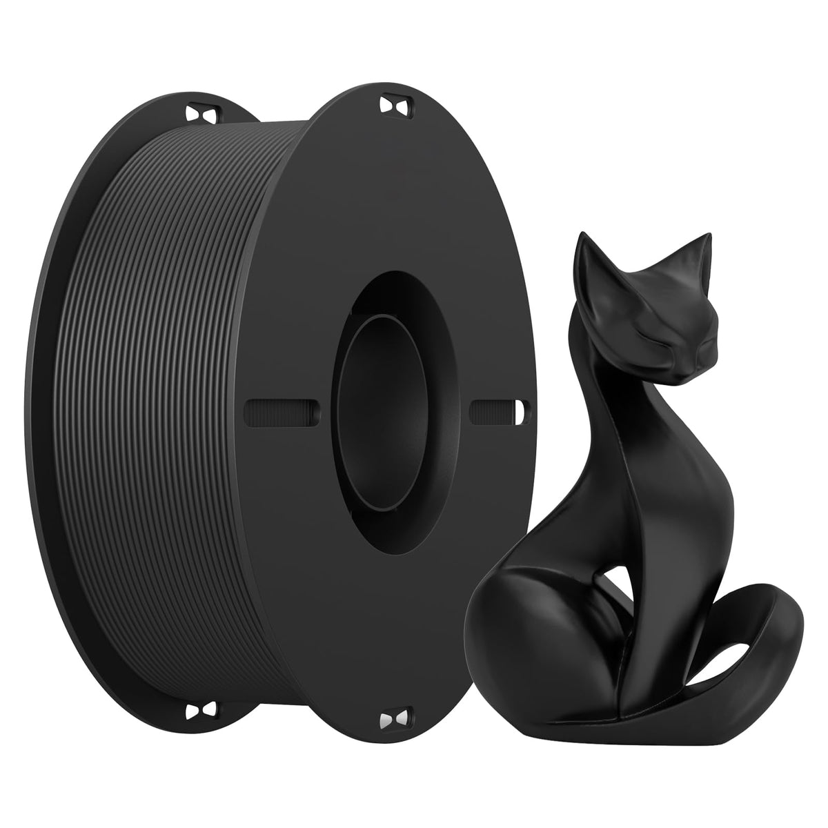 Creality 3D Printer Filament 1.75mm 4KG, PLA Filament Bulk +/- 0.02mm, 4 Pack 1kg Spool(2.2lbs) 3D Printing Filament Fits for Most FDM 3D Printers, Black White Blue Red