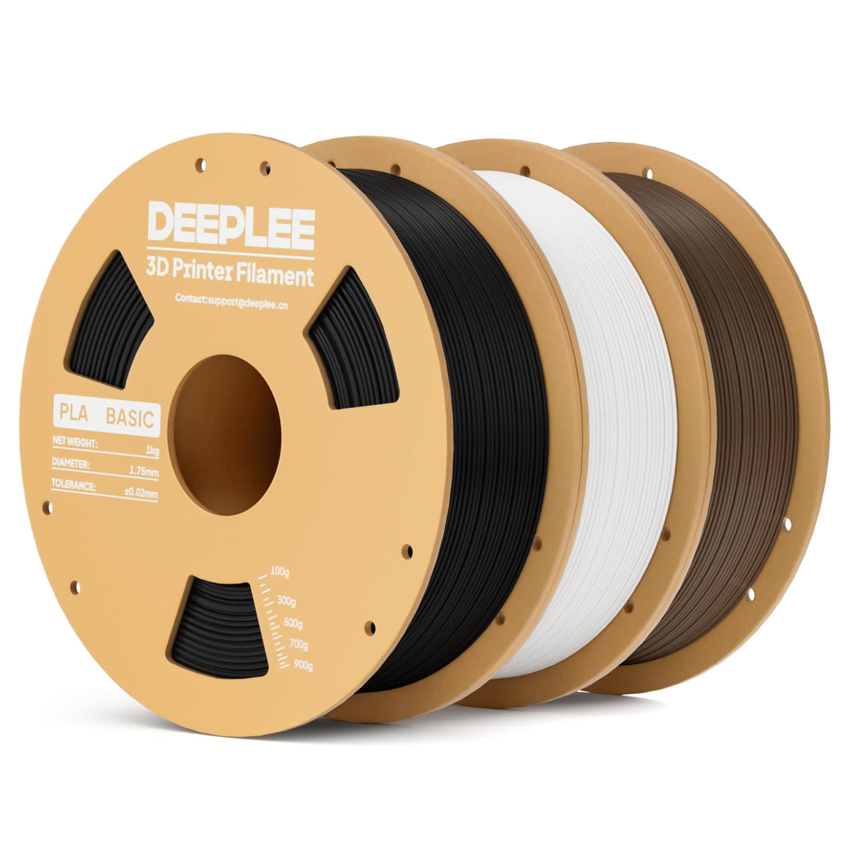 PLA Basic 1.75mm 3D Printer Filament, 3D Printing Filament with Dimensional Accuracy +/- 0.02 mm, Neatly Wound, No Clogging, Best for Beginners, Fits for Most FDM 3D Printers 4KG Black