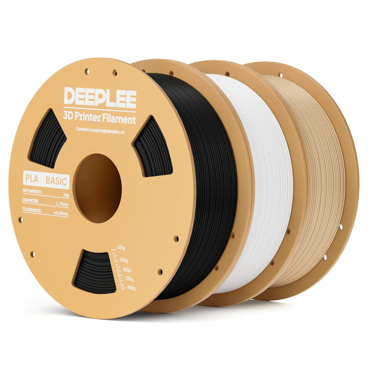 PLA Basic 1.75mm 3D Printer Filament, 3D Printing Filament with Dimensional Accuracy +/- 0.02 mm, Neatly Wound, No Clogging, Best for Beginners, Fits for Most FDM 3D Printers 4KG Black