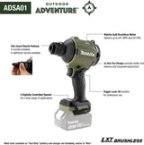 Makita ADSA01Z Outdoor Adventure™ 18V LXT® Brushless Cordless High Speed Blower/Inflator, Tool Only
