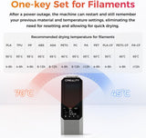 2026 New Creality Space PI Filament Dryer-Christmas Gifts, 3D Printer Filament Dryer Box with 360° Heating, Upgraded Filament Dehydrator Storage Box Support Nylon ABS PETG PLA TPU 1.75/2.85mm