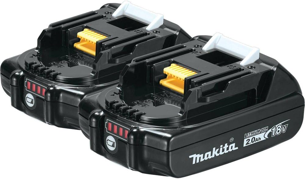 Makita BL1820B-2 18V Compact Lithium-Ion 2.0Ah Battery Twin Pack