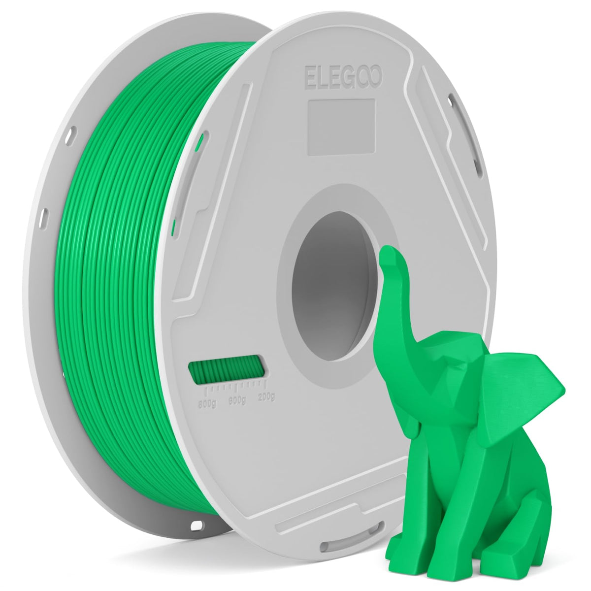 ELEGOO PLA Basic Refill Filament 1.75mm Bundle 4KG, 3D Printer Filament No Spool for Reusable Spool Refilling Dimensional Accuracy +/- 0.02mm, 4pcs 1kg Spool(2.2lbs) Black, White, Red, Cobalt Blue