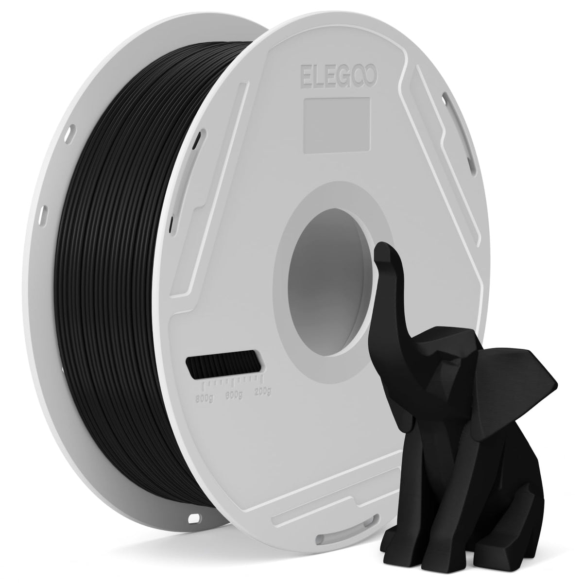 ELEGOO PLA Basic Refill Filament 1.75mm Bundle 4KG, 3D Printer Filament No Spool for Reusable Spool Refilling Dimensional Accuracy +/- 0.02mm, 4pcs 1kg Spool(2.2lbs) Black, White, Red, Cobalt Blue