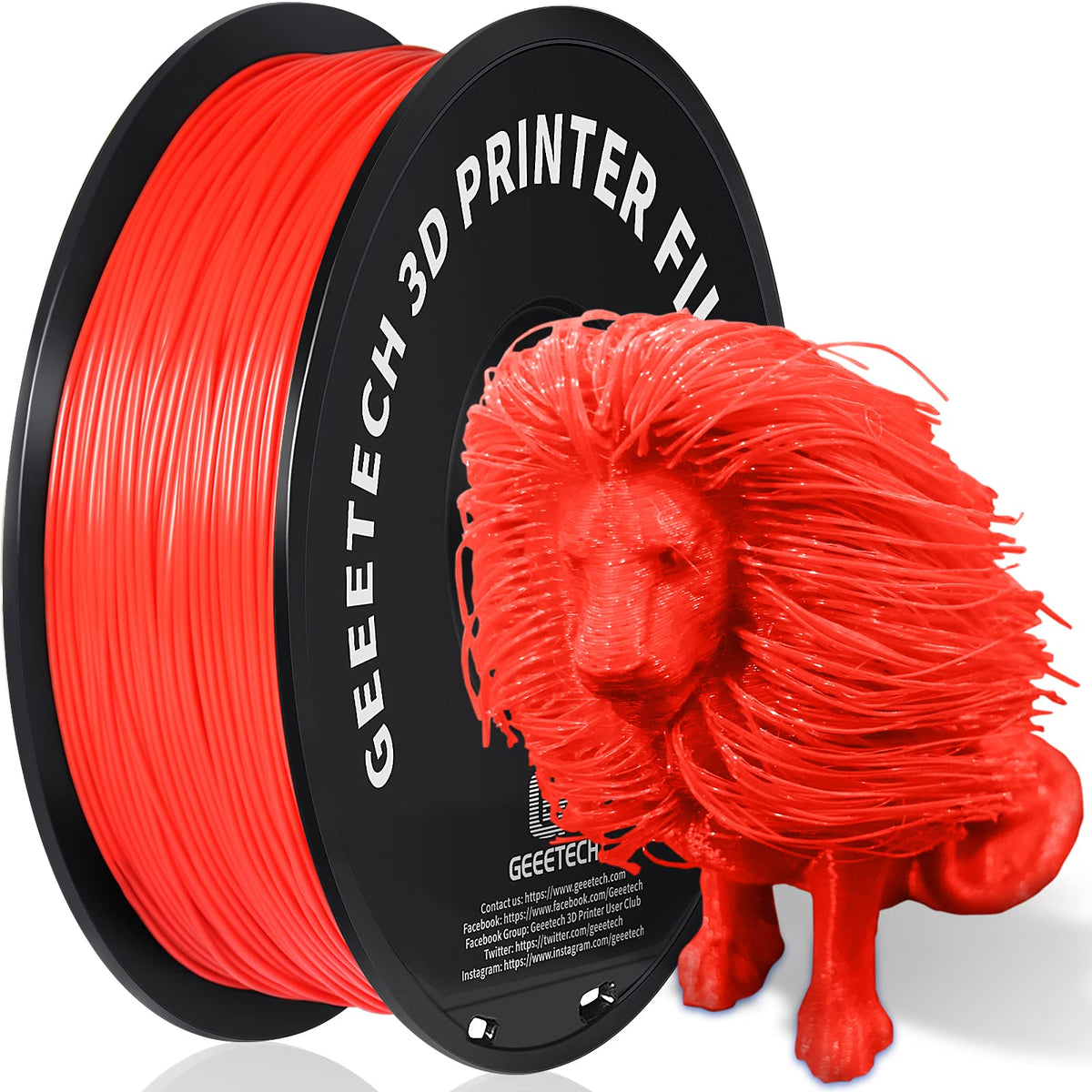 GEEETECH 6KG 3D Printer Filament Bundle - Black PLA Filament 1.75mm ±0.02mm (6 Spools, 1KG Each) - High Precision, Low Warping, 3D Printing Filament Fits Most FDM 3D Printers