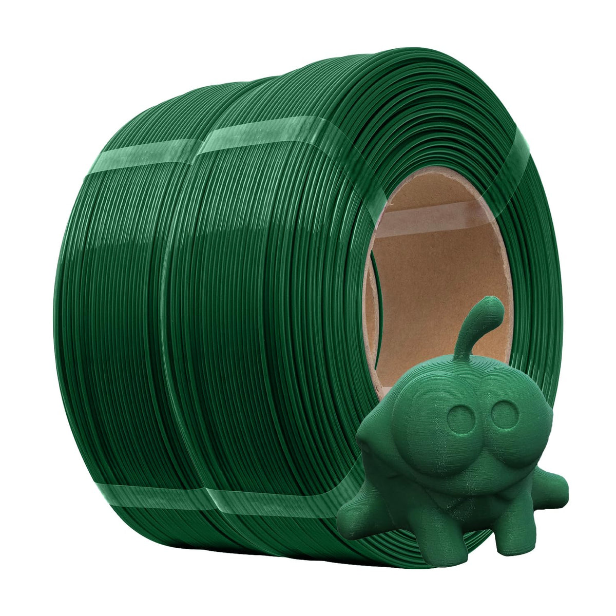 eSUN PLA+ Refilament 1.75mm, 3D Printer Refill PLA Plus, 1KG per Roll, 4 Rolls Spoolless 3D Printing Filament for 3D Printers, Black