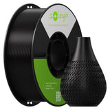Soleyin PLA Filament 1.75mm 4KG, 3D Printer Filament 4 Pack 1kg Spool, Neatly Wound, ±0.02mm Accuracy, High-Speed & Strong Toughness, No Warping, Fits Most FDM Printers (4 * 1kg Black)