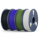 Matte PLA Filament 1.75mm, 4kg(8.8lbs) SUNLU 3D Printer Filament, Matte Surface Texture, No Clogging, Less Brittle, Black+White+Klein Blue+Olive Green