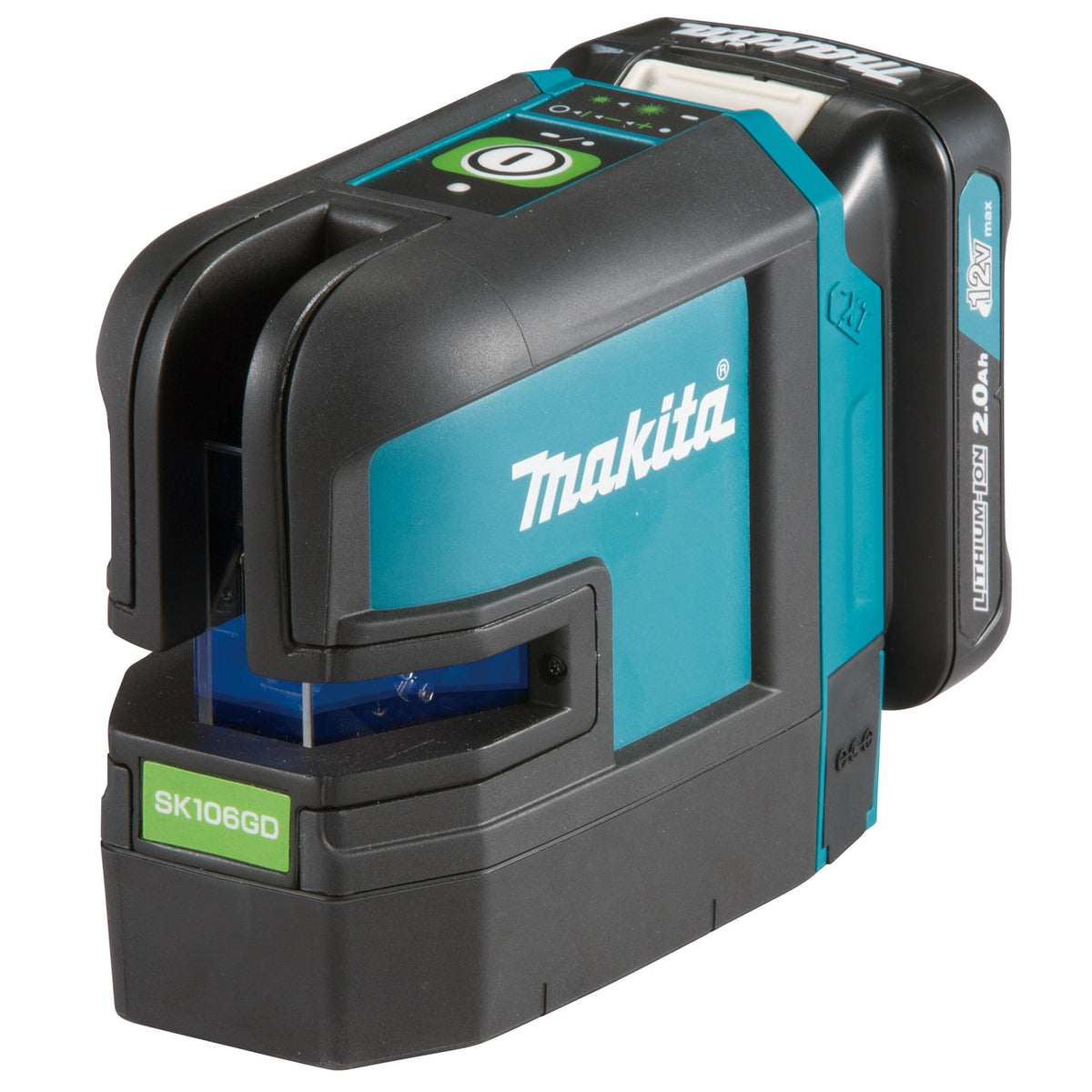 Makita SK106GDNAX 12V max CXT® Lithium-Ion Cordless Self-Leveling Cross-Line/4-Point Green Beam Laser Kit (2.0Ah)