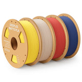 Matte PLA Filament 1.75mm, 3D Printer Filament Dimensional Accuracy +/- 0.02mm, No Clogging, Higher Toughness, Cardboard Spool 3D Filament, 4 Pack Black