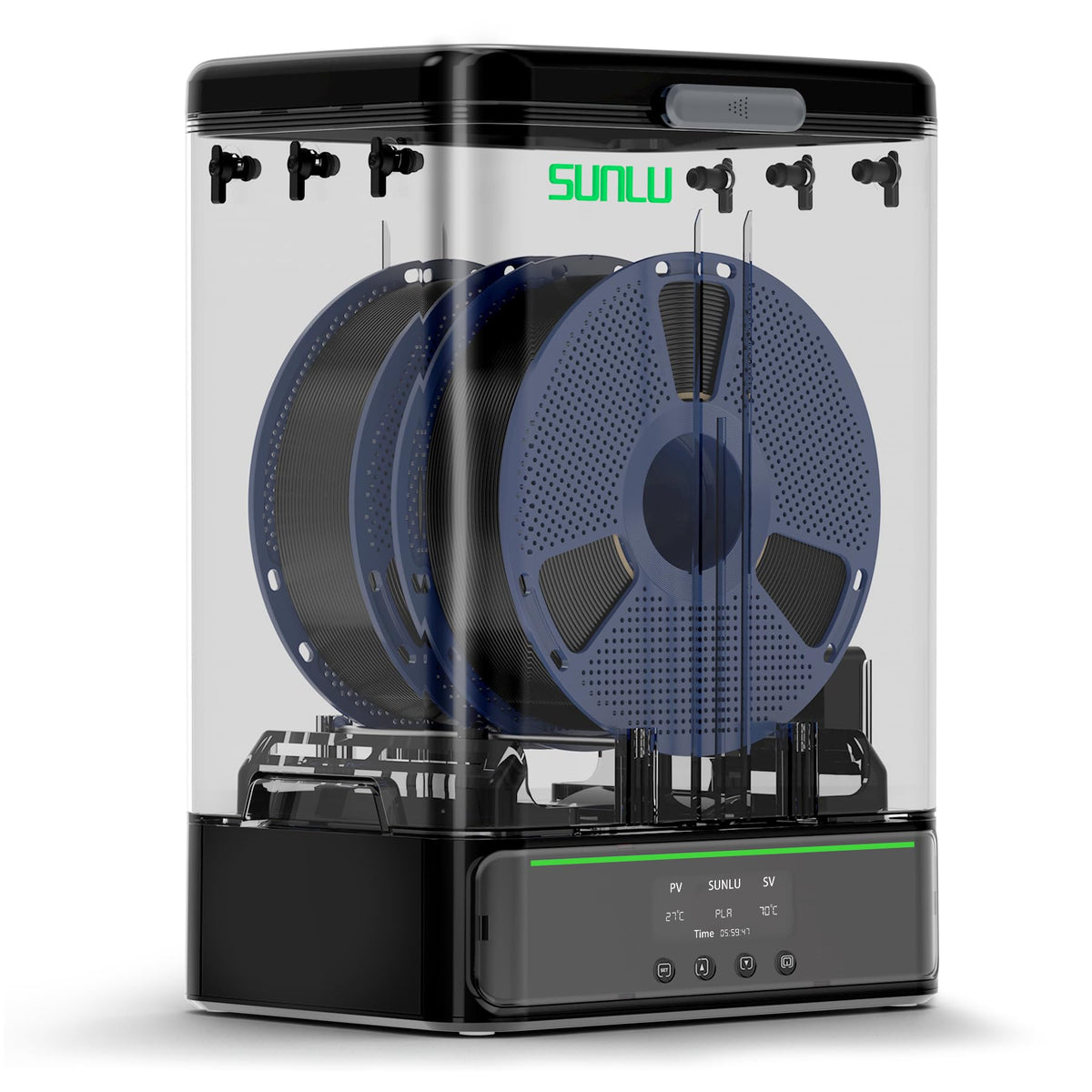 SUNLU 3KG Filament Dryer SP2 & Storage Box, 70℃ Max Temperature and 15min Fast Heating for 3D Printer Filament Drying and Sealing with Heat Control, Compatible with 1.75mm/2.85mm PLA PETG TPU ABS ASA