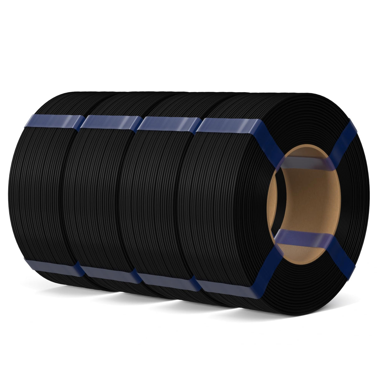 ELEGOO PLA Basic Refill Filament 1.75mm Bundle 4KG, 3D Printer Filament No Spool for Reusable Spool Refilling Dimensional Accuracy +/- 0.02mm, 4pcs 1kg Spool(2.2lbs) Black, White, Red, Cobalt Blue