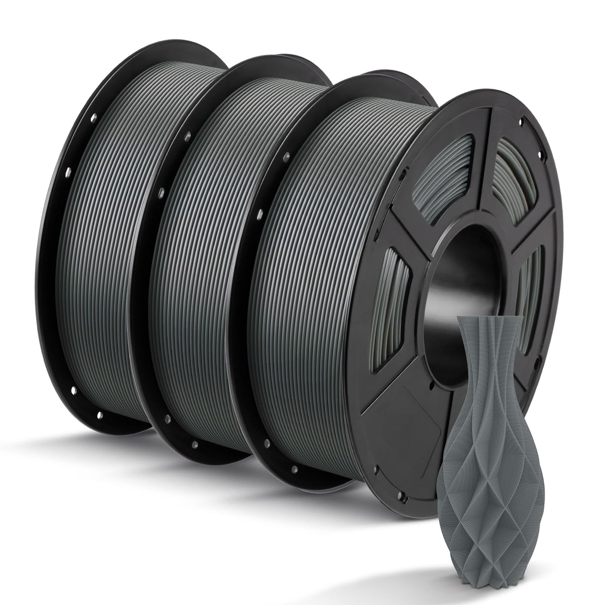 ANYCUBIC PLA Filament 1.75mm Bundle, 3D Printing PLA Filament 1.75mm Dimensional Accuracy +/- 0.02mm, 1KG Reusable Spool (2.2 lbs), 4KG Black + White + Blue + Red