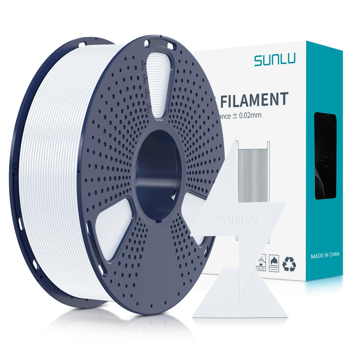 SUNLU High Speed PLA Filament Mini Pack, 30mm/s - 600mm/s Print Range, High Flow Speedy 3D Printer PLA Filament Bundle, 250g/Spool, Black+White+Green+Blue+Red+Orange+Yellow+Pink